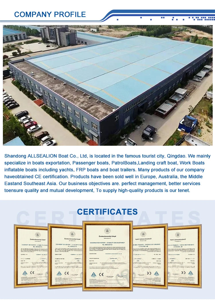 50ft Aluminum Landing Craft Cargo Barge - 15M Transportation Boat