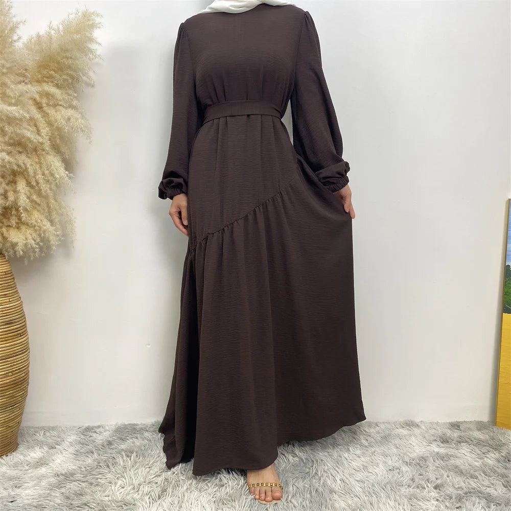 Muslim Fashion Abaya Dress - Long Sleeve Turkish Modest Wear