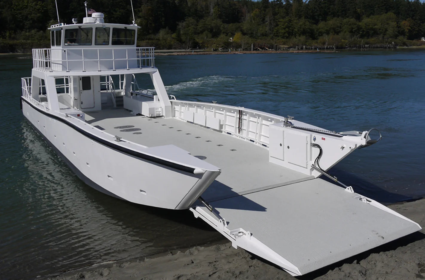 50ft Aluminum Landing Craft Cargo Barge - 15M Transportation Boat