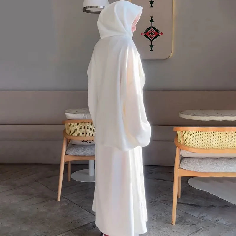 2-Piece Prayer Set with Drawstring Folds - Khimar & Skirt