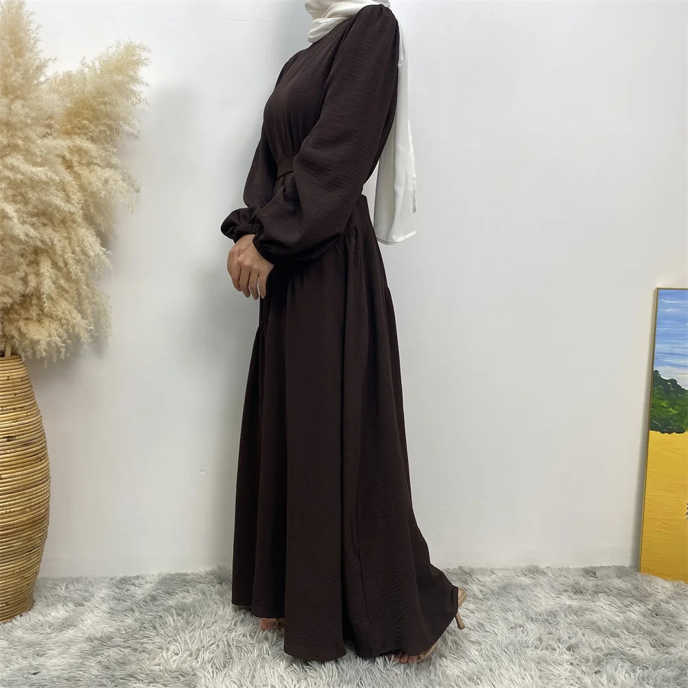 Muslim Fashion Abaya Dress - Long Sleeve Turkish Modest Wear
