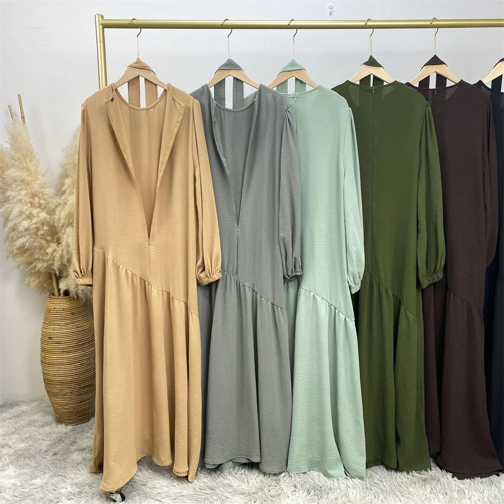 Muslim Fashion Abaya Dress - Long Sleeve Turkish Modest Wear
