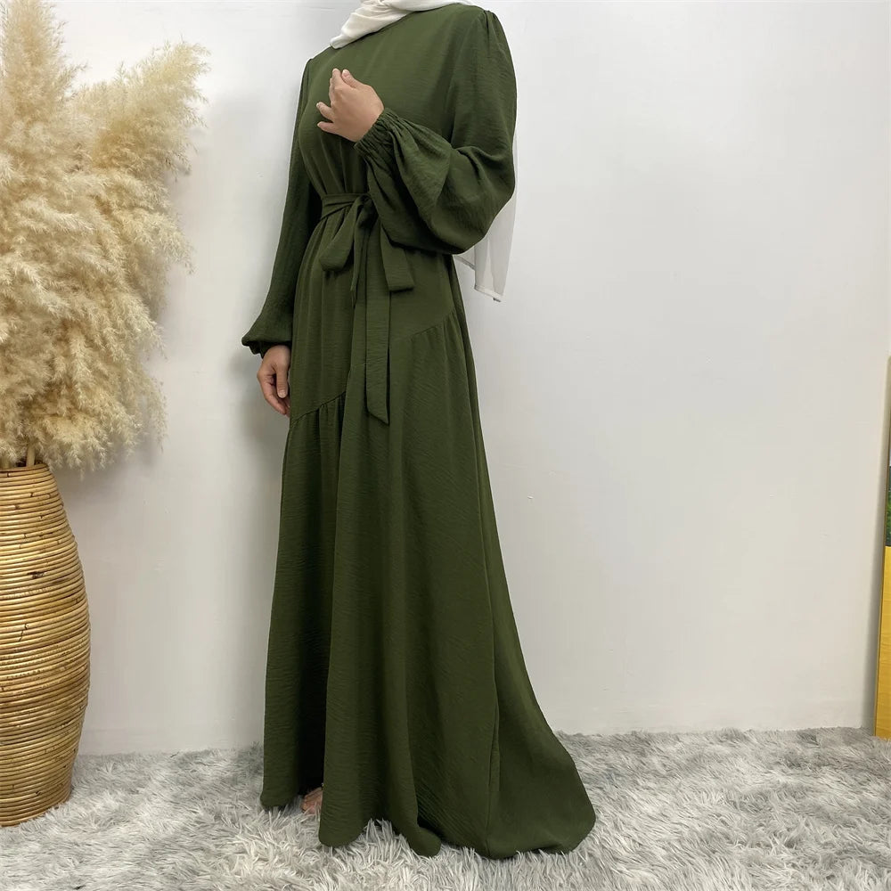 Muslim Fashion Abaya Dress - Long Sleeve Turkish Modest Wear