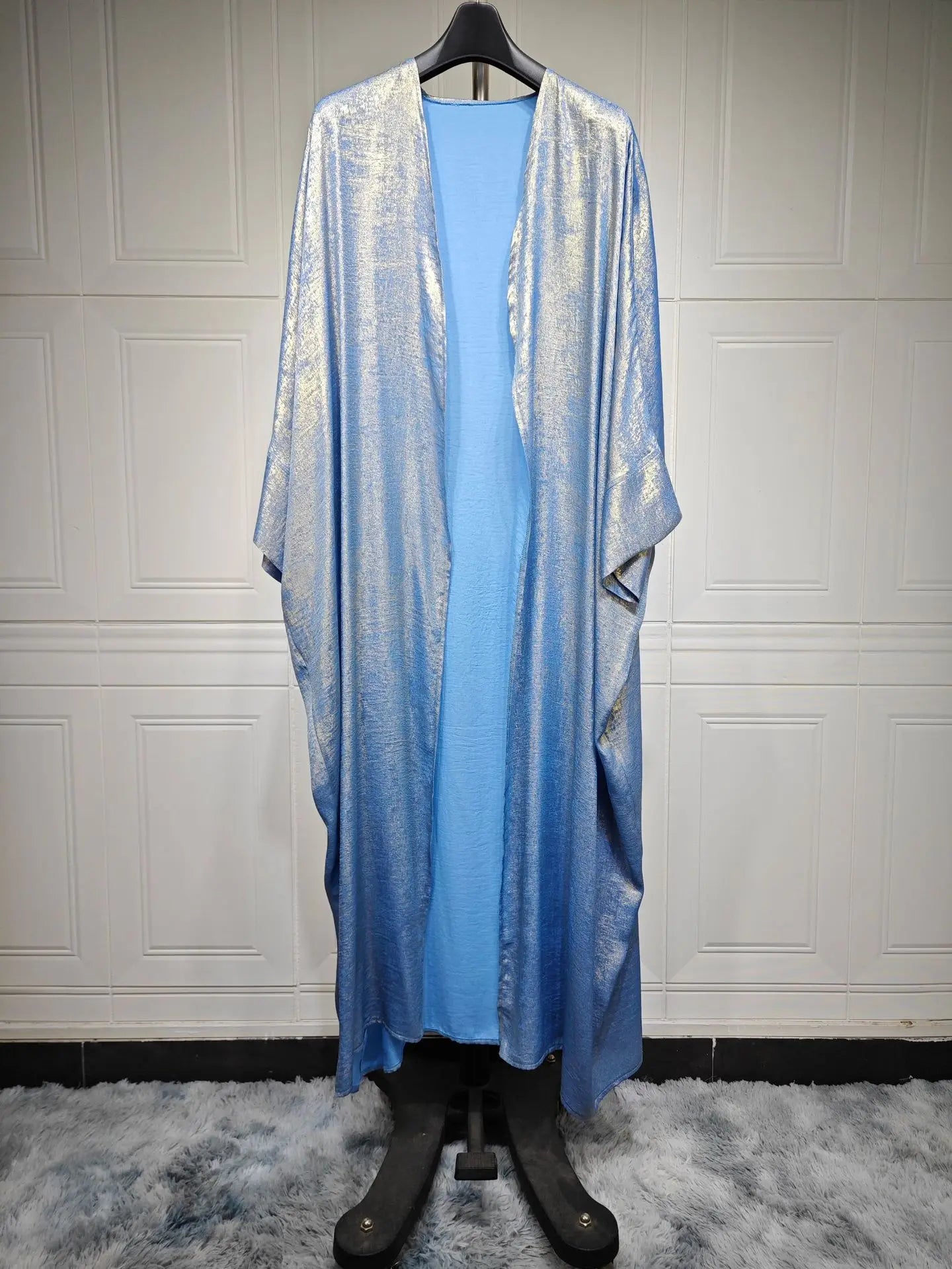 Dubai Luxury Kimono Abaya with Batwing Sleeves - Open Front Long Robe for Women | UAE Fashion