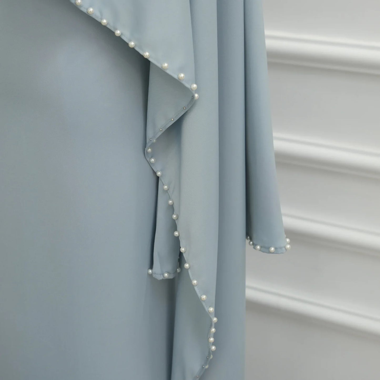 Elegant Beaded Muslim Party Dress - Long Sleeve Abaya Jalabiya for Eid & Ramadan