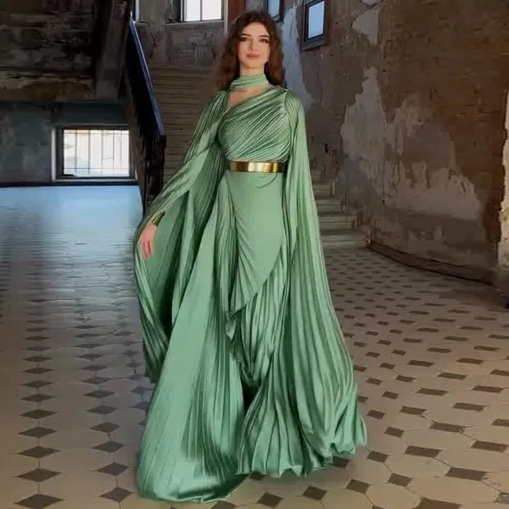 Muslim Dress Abaya Women Party Dresses Irregular Folds Jalabiya Kaftan Vestidos Arab Long Robe Ramadan Morocco Dubai Abayas