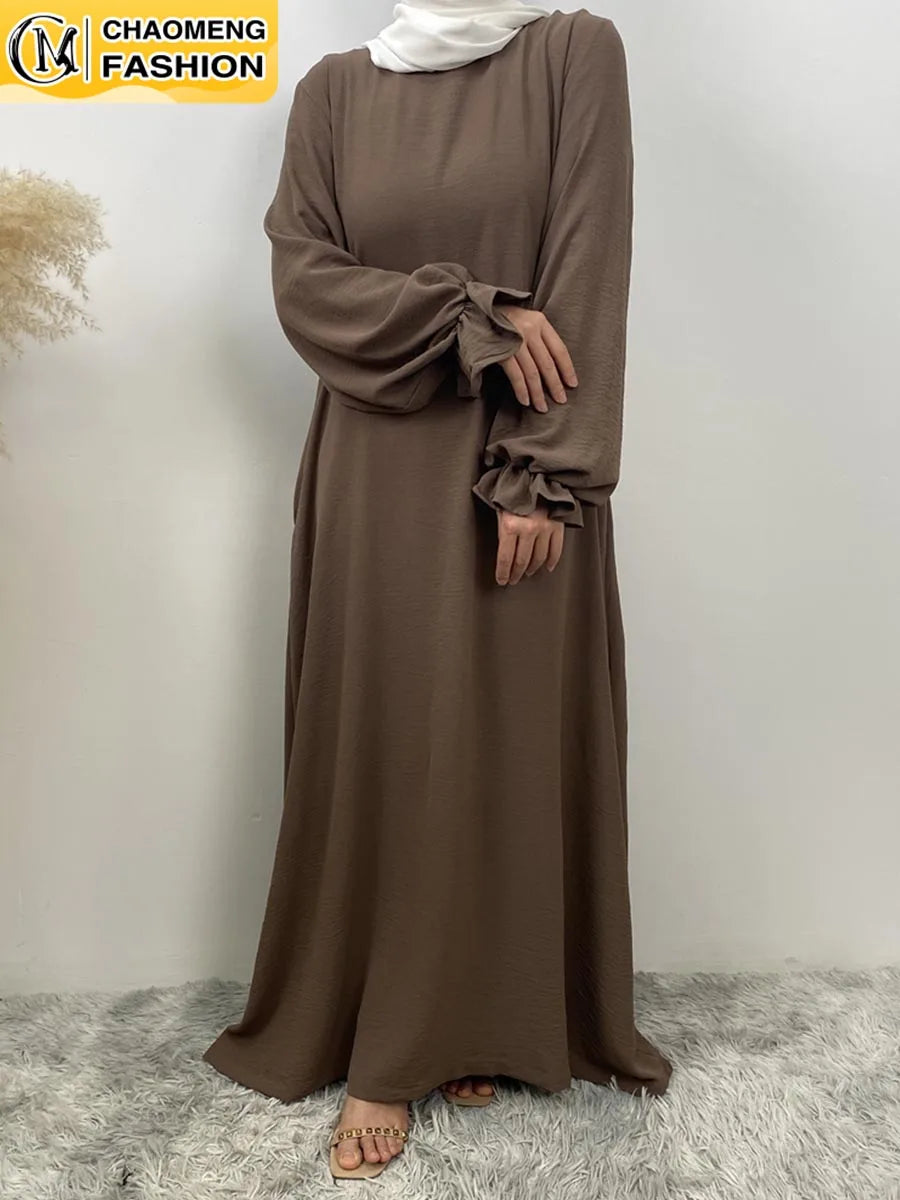 Luxury Dubai Kaftan Abaya with Pockets - Elegant Long Dress for Women | Ramadan & Eid