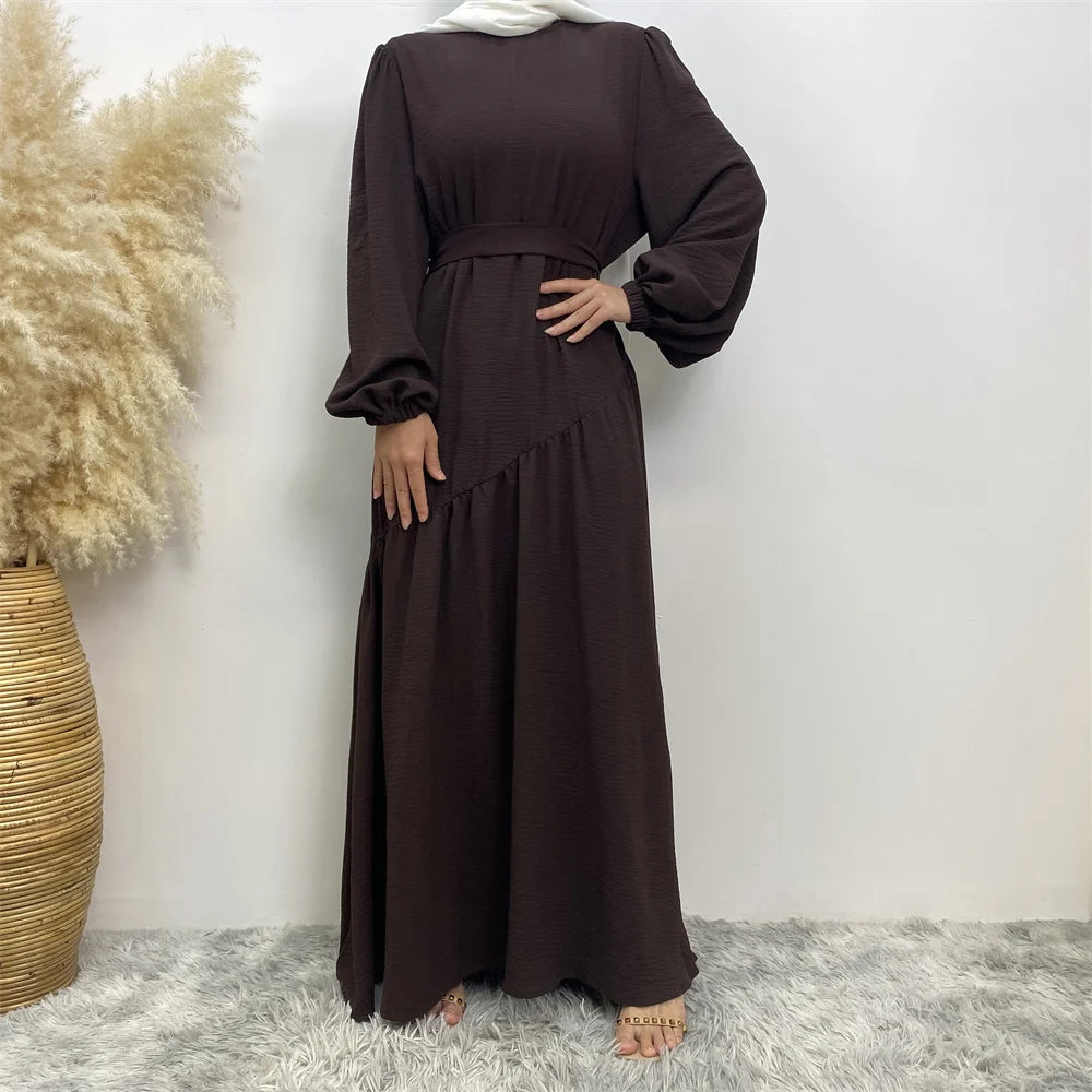 Muslim Fashion Abaya Dress - Long Sleeve Turkish Modest Wear