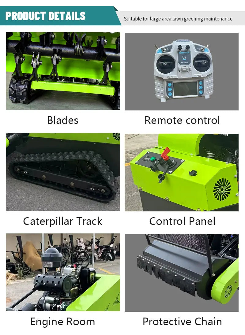80cm Remote-Control Crawler Weeding Machine – Professional Orchard Grass Cutter