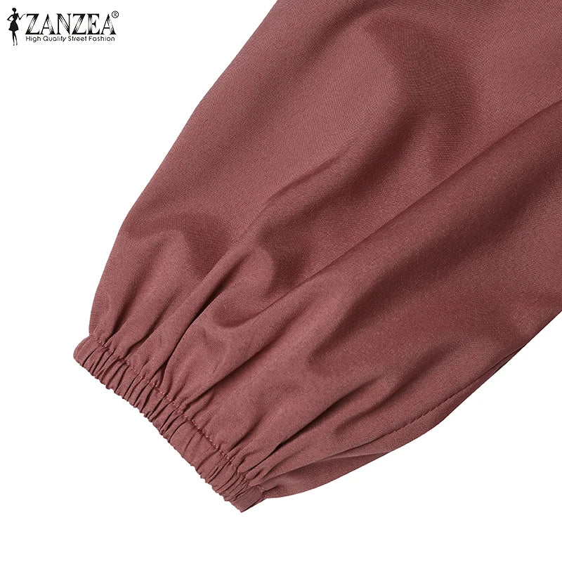Pleated Maxi Dress - Elegant Long Sleeve Abaya
