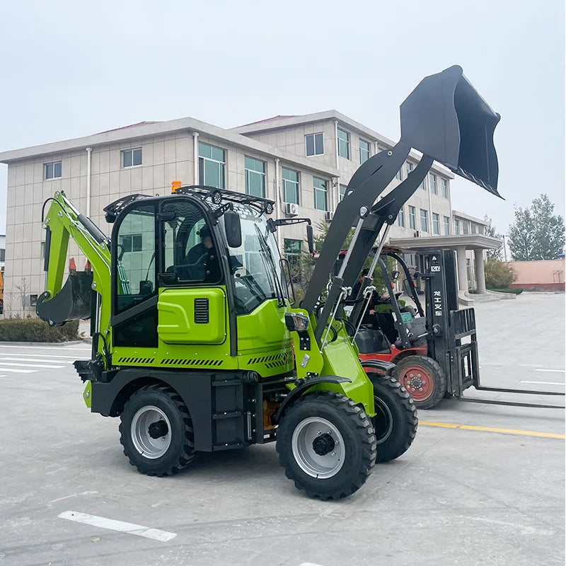 2 Ton Backhoe Loader – 24HP Tractor Excavator with 4-Wheel Drive | Heavy Duty Construction Equipment