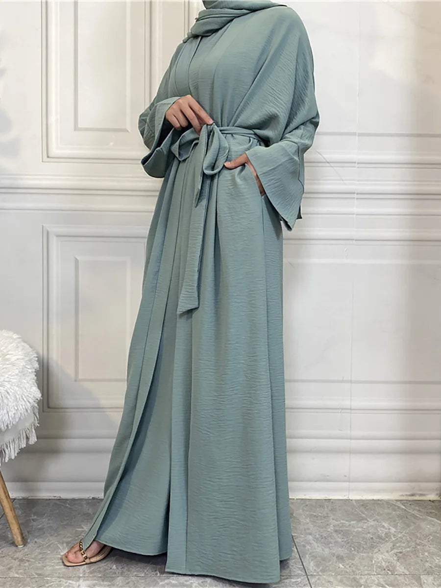 Complete Abaya Suit with Hijab - Modest Cardigan Set