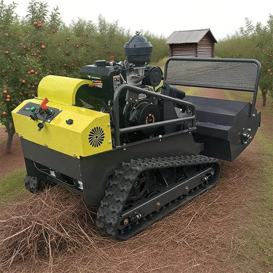 80cm Remote-Control Crawler Weeding Machine – Professional Orchard Grass Cutter