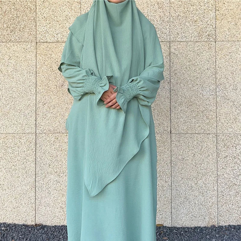 Long Khimar Prayer Garment - Overhead Hijab Pullover