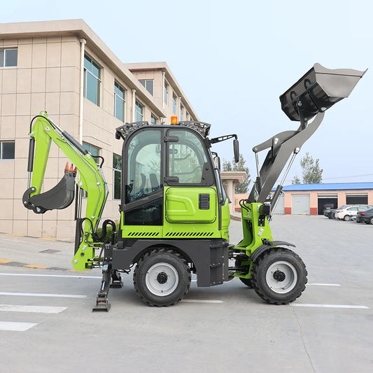2 Ton Backhoe Loader – 24HP Tractor Excavator with 4-Wheel Drive | Heavy Duty Construction Equipment