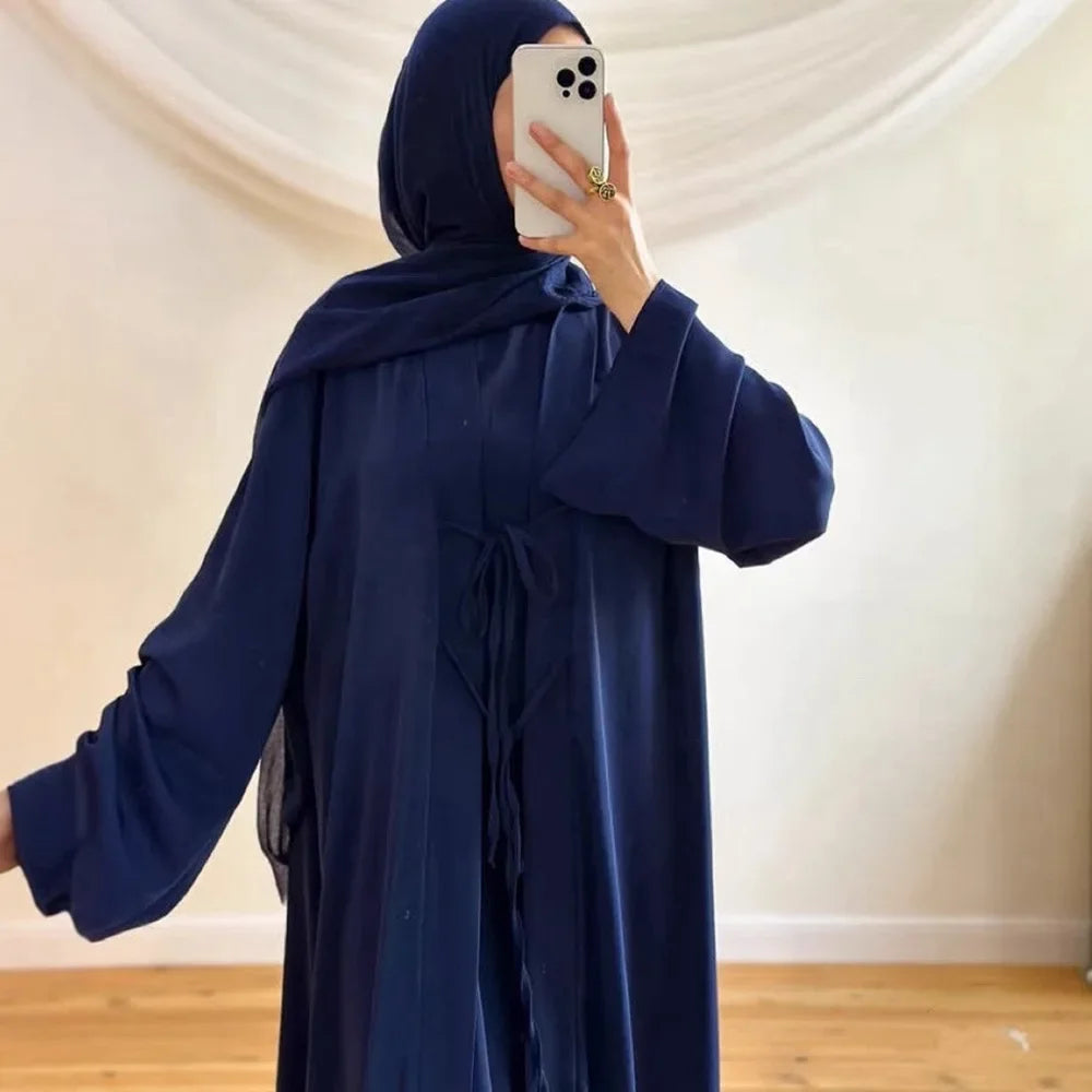 Satin 2-Piece Set - Elegant Party Abaya