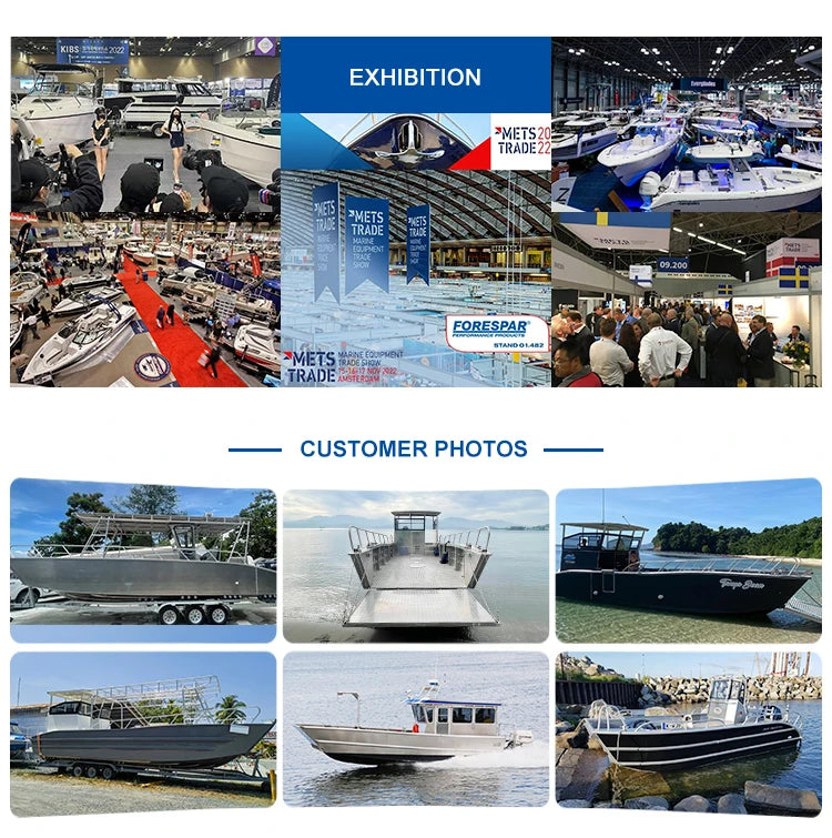 50ft Aluminum Landing Craft Cargo Barge - 15M Transportation Boat