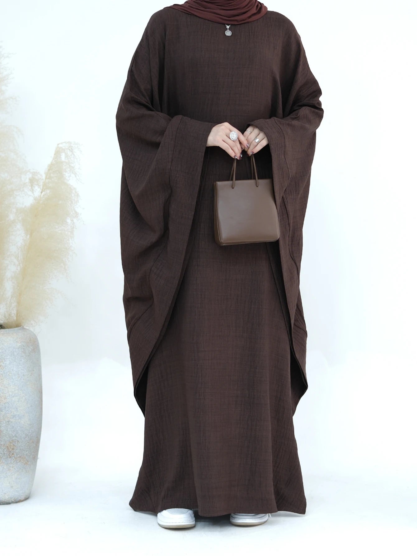 Dubai Kaftan Prayer Robe - Elegant Batwing Sleeve Abaya for Women | Ramadan & Eid