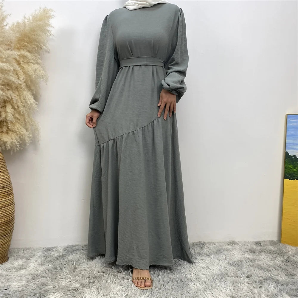 Muslim Fashion Abaya Dress - Long Sleeve Turkish Modest Wear