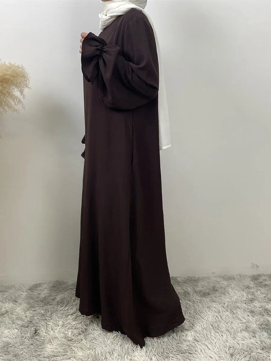 Luxury Dubai Kaftan Abaya with Pockets - Elegant Long Dress for Women | Ramadan & Eid