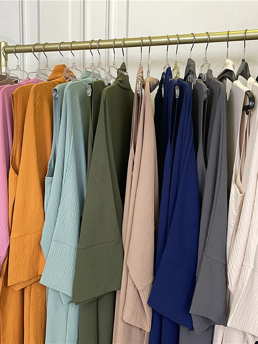 Complete Abaya Suit with Hijab - Modest Cardigan Set