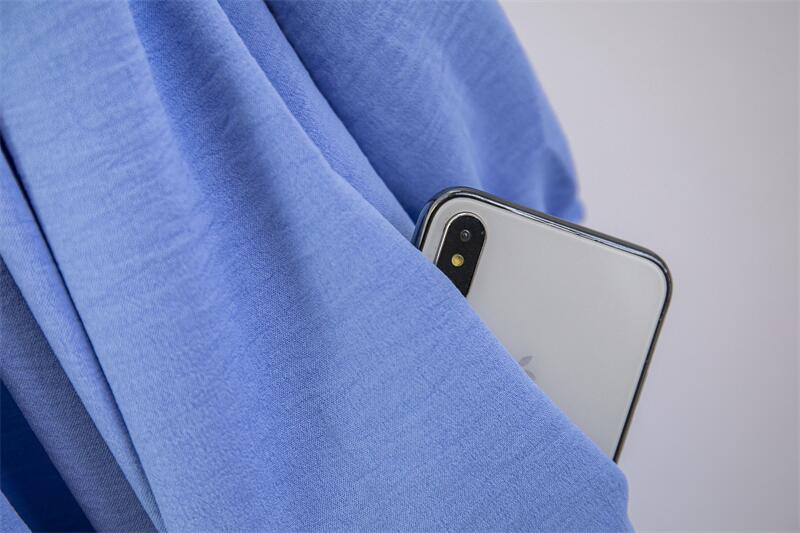 Casual Maxi Abaya with Pockets - Long Sleeve Muslim Dress