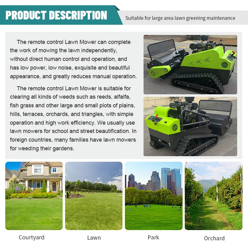 80cm Remote-Control Crawler Weeding Machine – Professional Orchard Grass Cutter