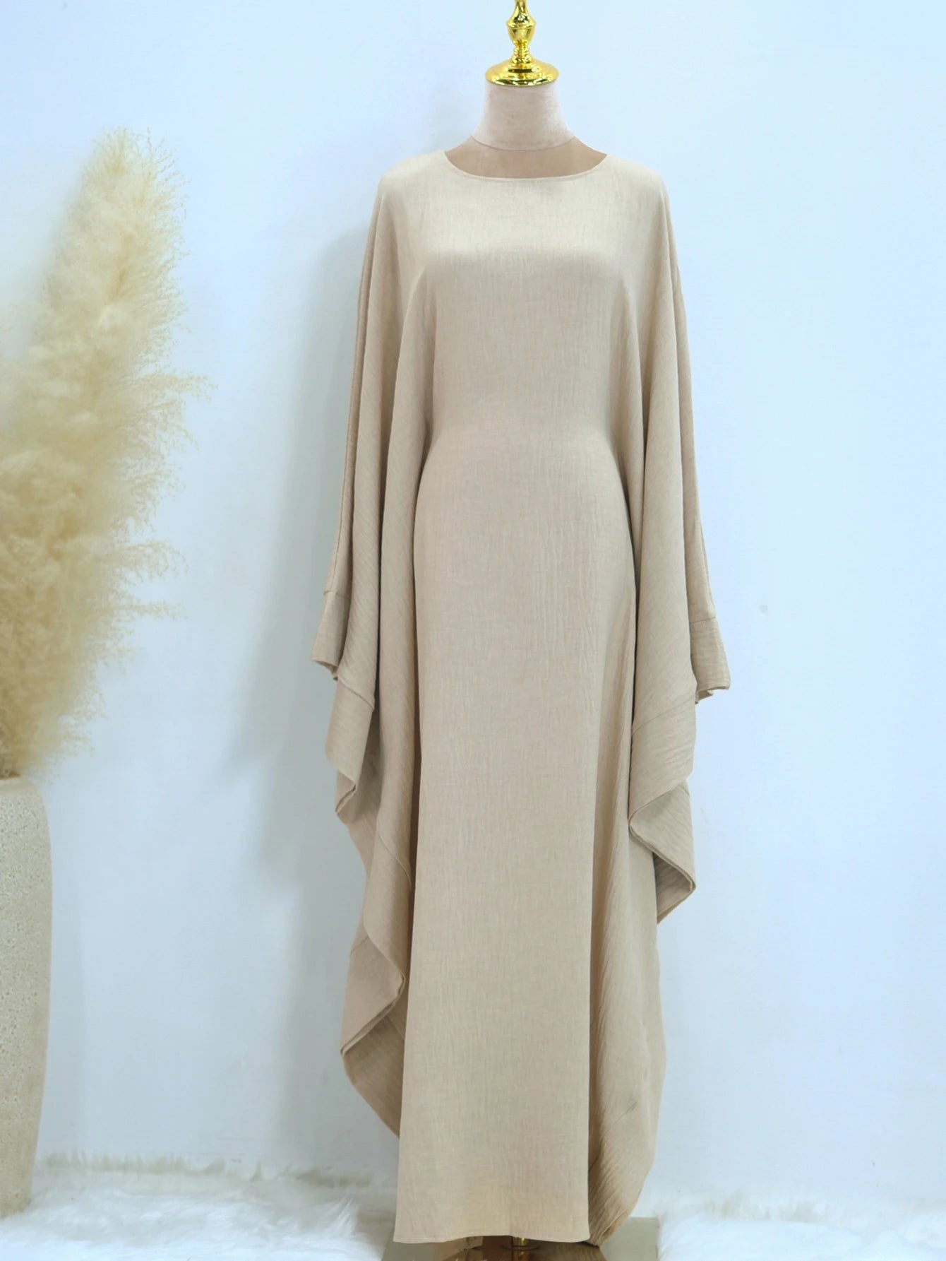 Dubai Kaftan Prayer Robe - Elegant Batwing Sleeve Abaya for Women | Ramadan & Eid