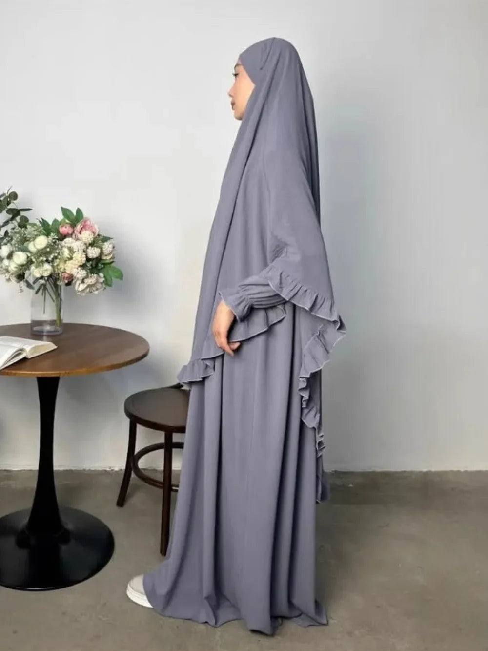 2-Piece Prayer Set - Long Khimar & Dress Abaya