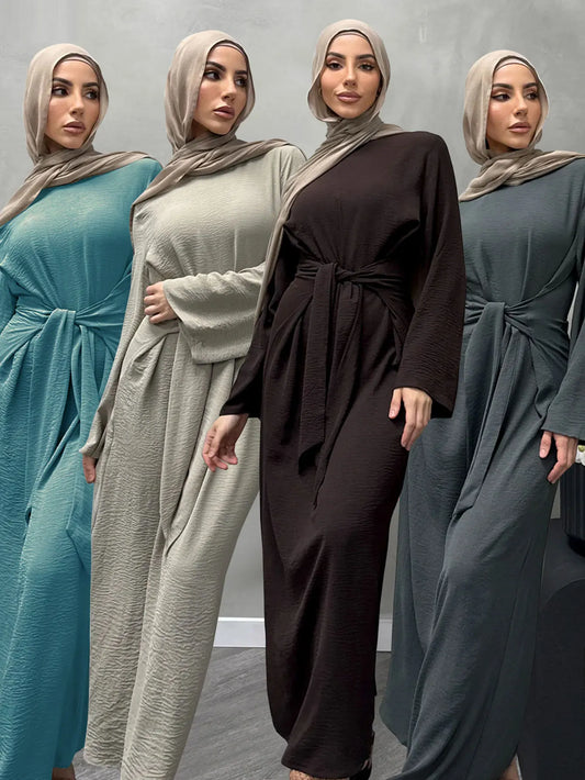 Plain Long Sleeve Abaya - Traditional Loose Fit Robe
