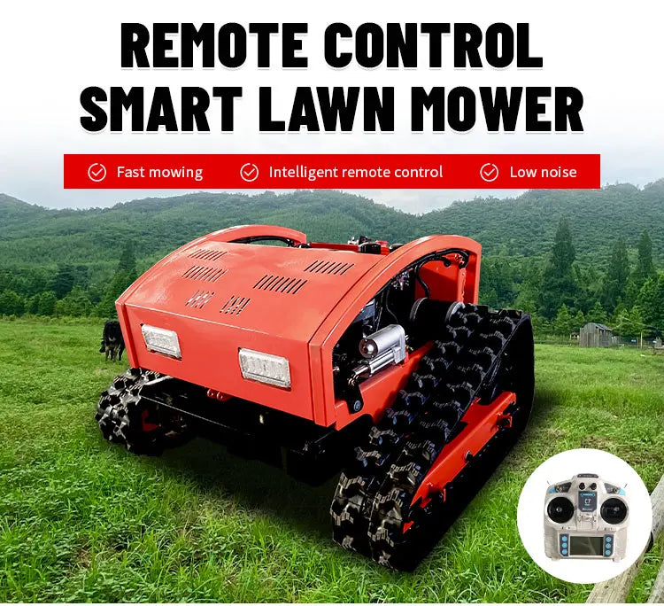 QL500D Heavy-Duty Remote Control Robotic Lawn Mower – 500mm Agricultural Crawler Grass Cutter