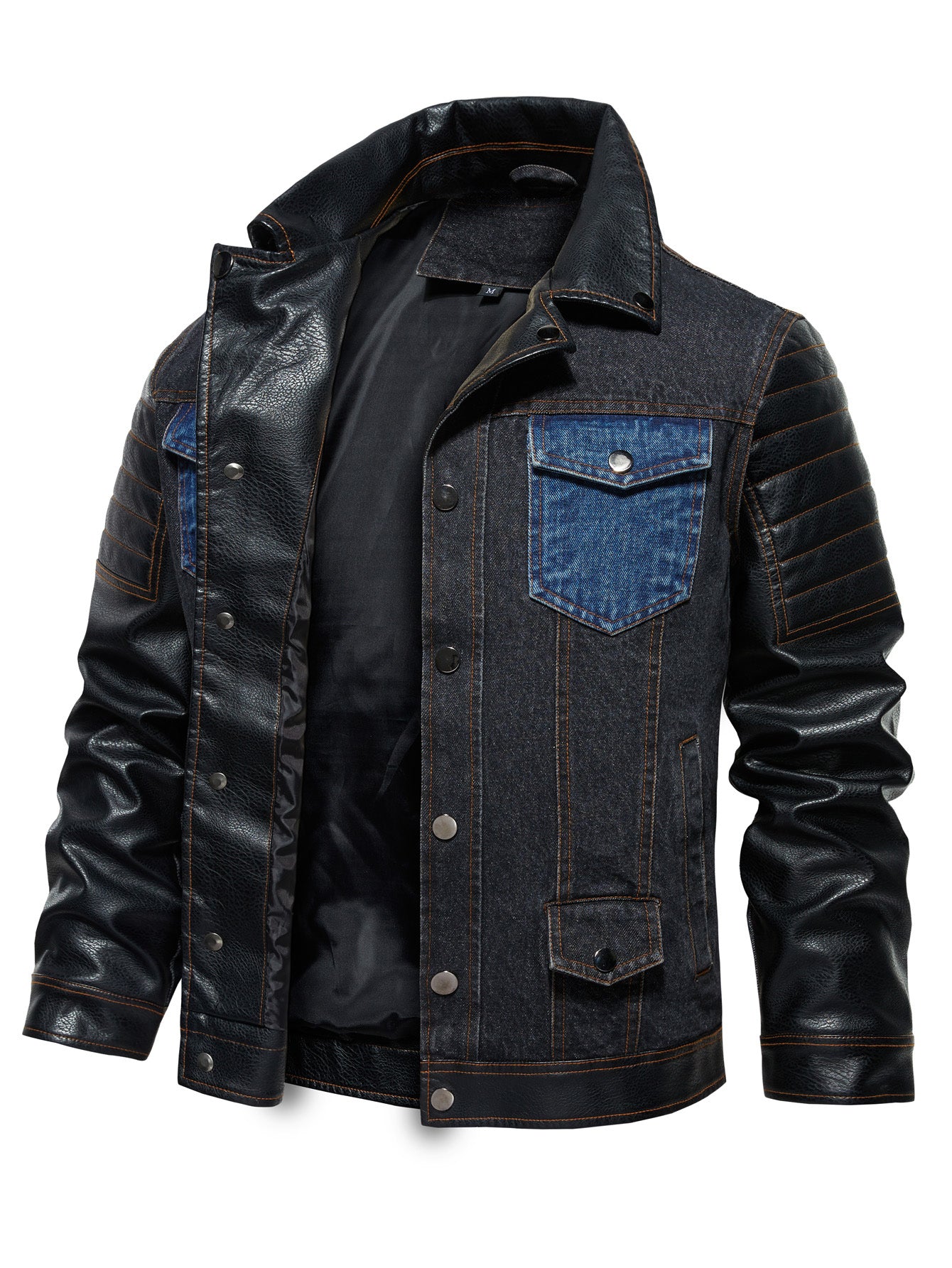 Men's Patchwork Denim Jacket — Streetwear Autumn Outerwear