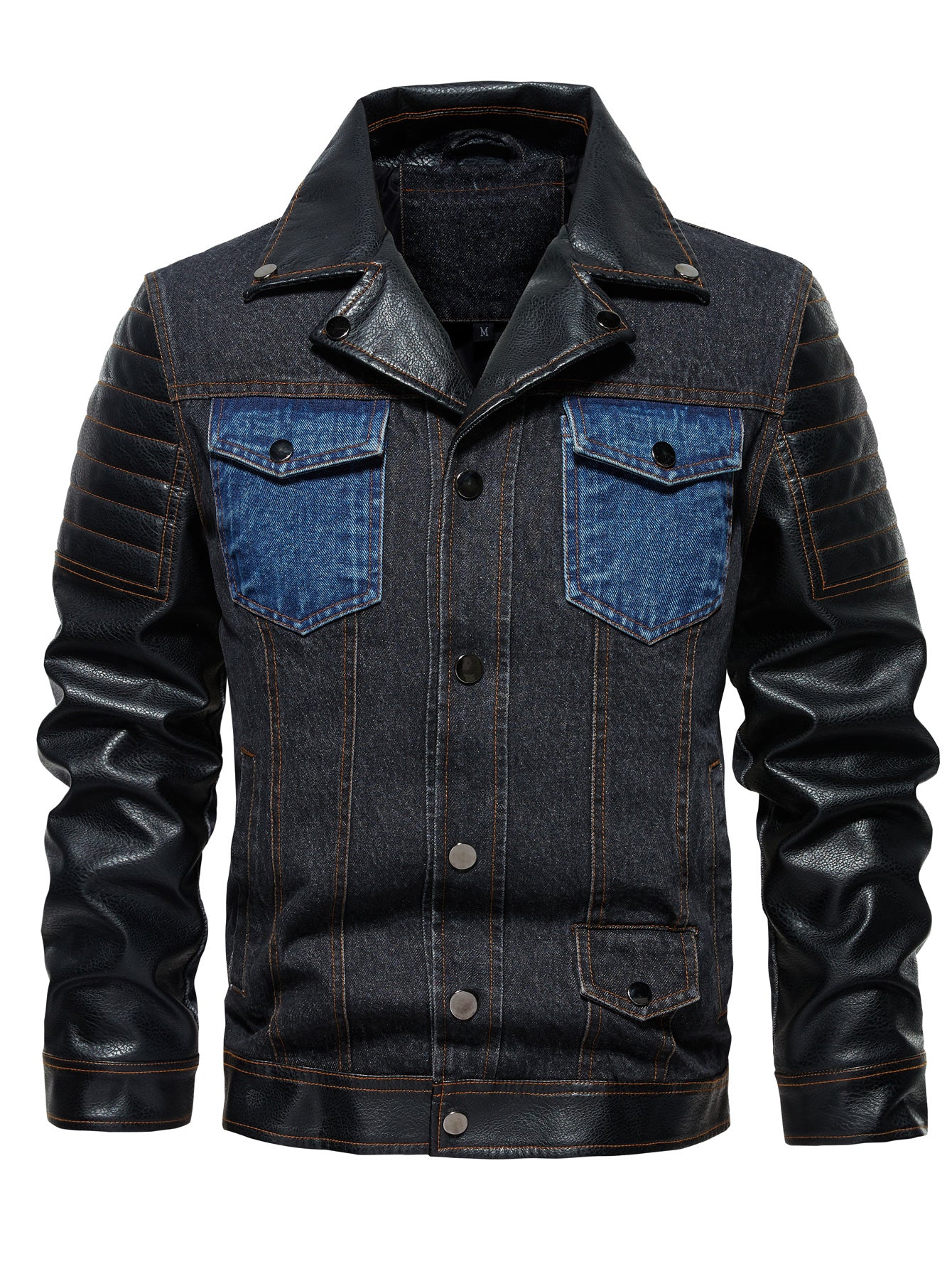 Men's Patchwork Denim Jacket — Streetwear Autumn Outerwear