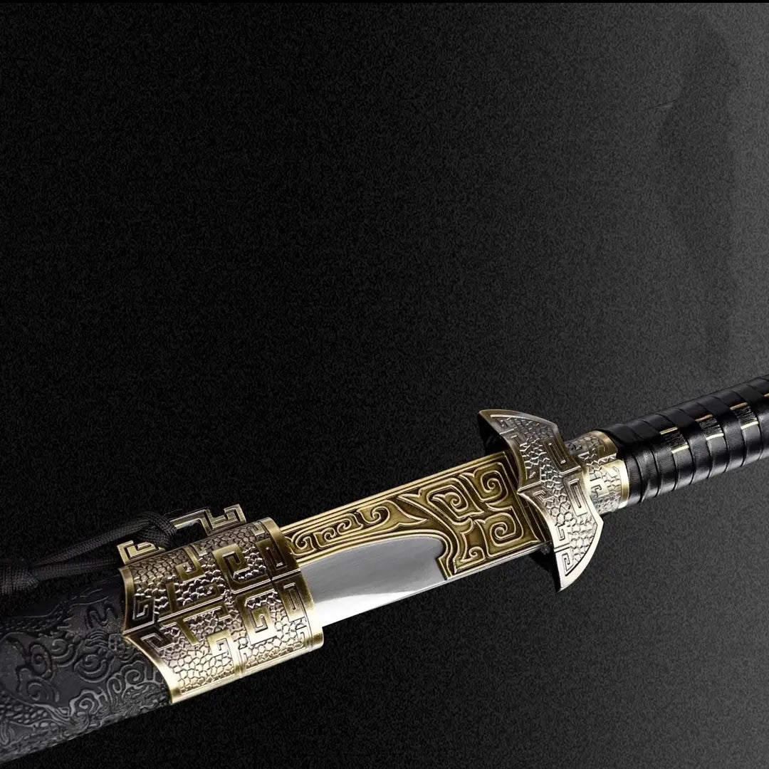 Tianwen Tang Dynasty Horizontal Sword — High Manganese Steel, Collector's Grade