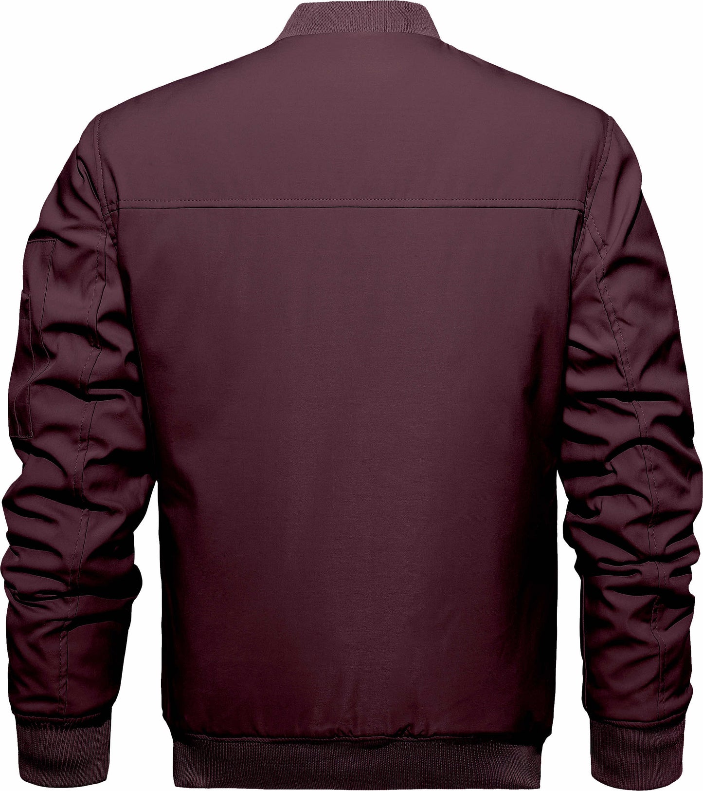 Men's Bomber Flight Jacket – Thickened Windproof Coat with Ribbed Cuffs