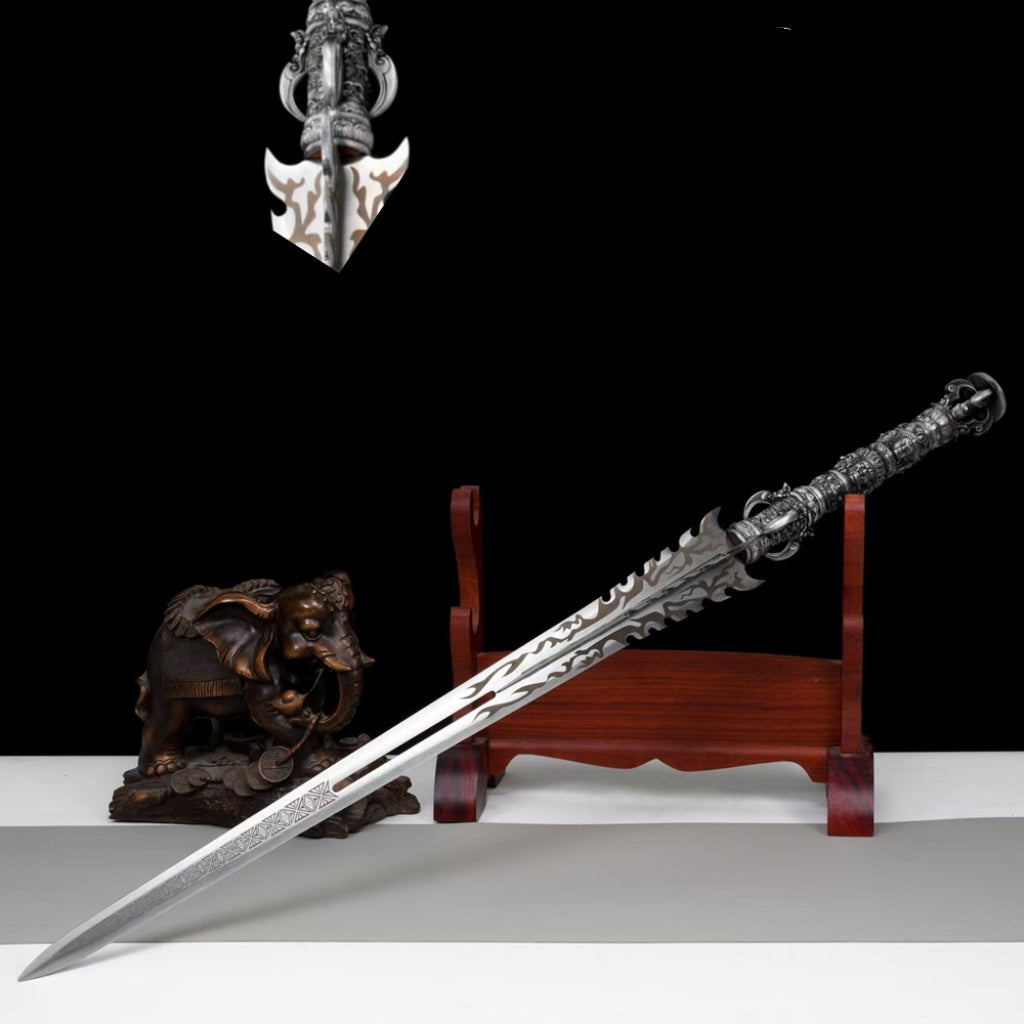 Han Jian Demon-Subduing Sword | High Manganese Steel | 101cm Battle Blade