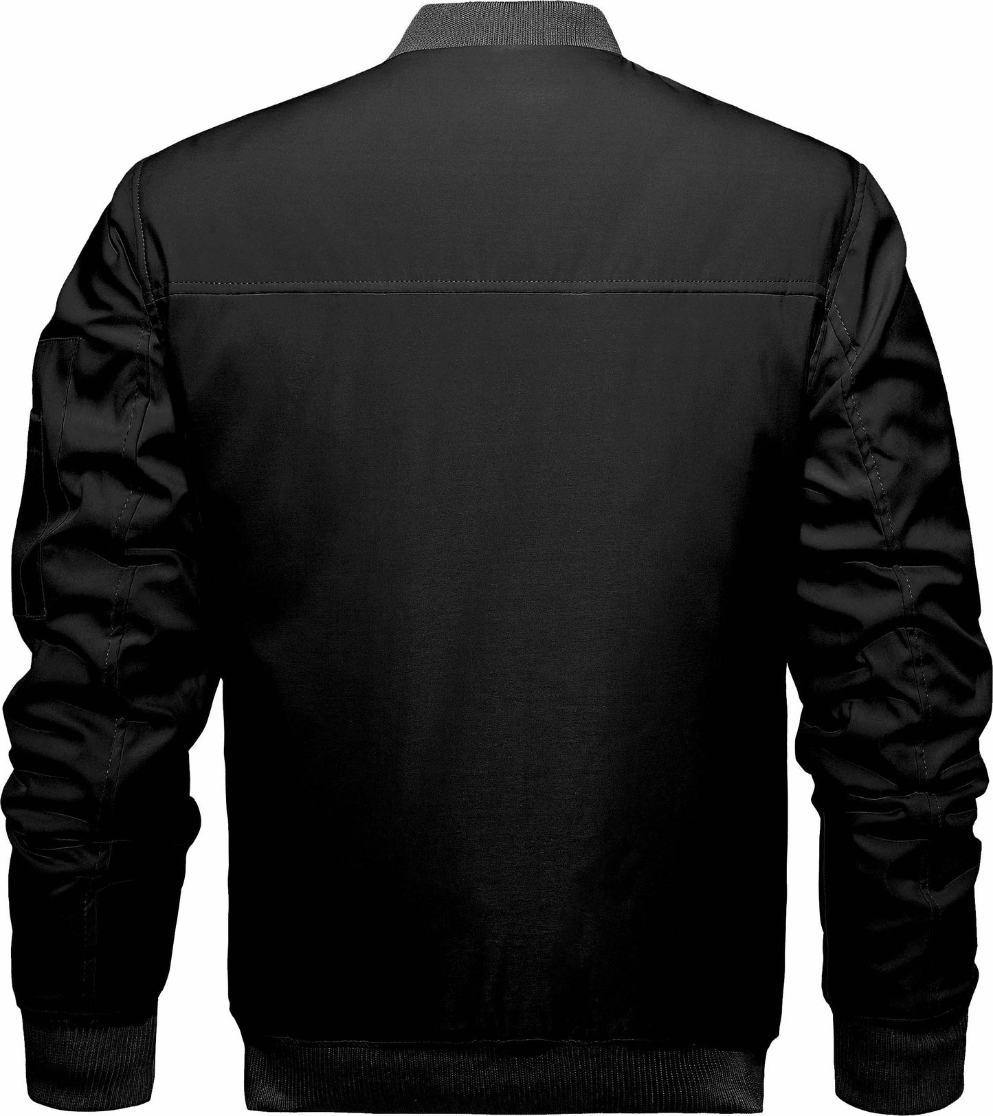 Men's Bomber Flight Jacket – Thickened Windproof Coat with Ribbed Cuffs