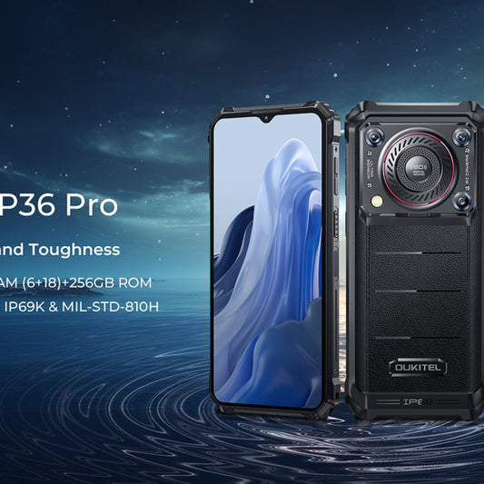 OUKITEL WP36 Pro Rugged Smartphone – Black | EU Plug