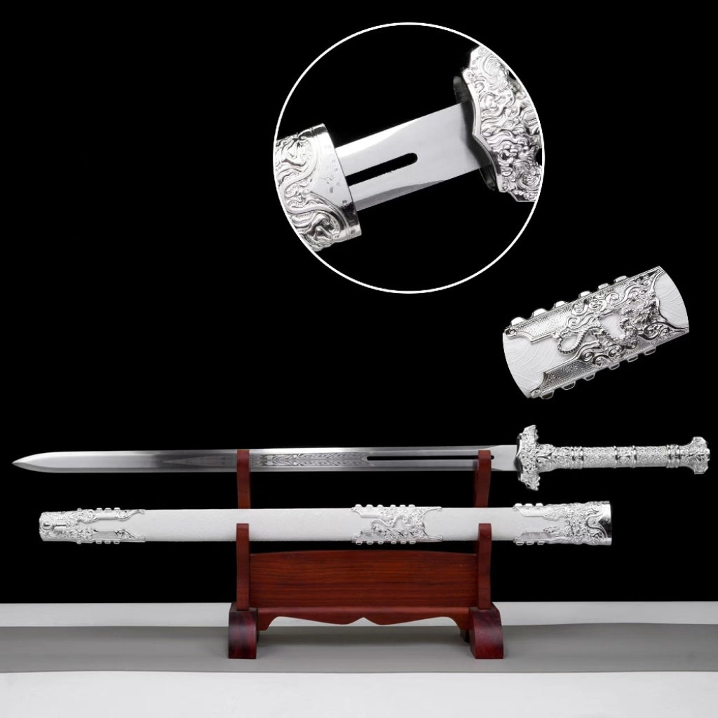 Hand Forged Integrated High Manganese Steel Tang Heng Dao Tang Dynasty Horizontal Saber Unsharpened Cold Weapon For Self Defense Practice