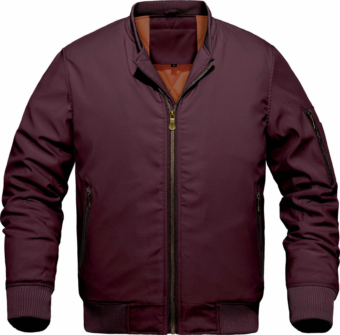 Men's Bomber Flight Jacket – Thickened Windproof Coat with Ribbed Cuffs