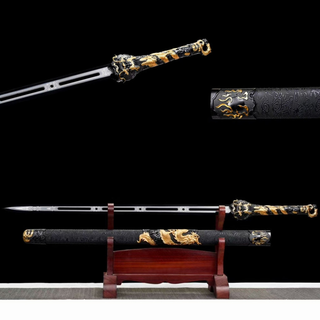 Handmade Integrated High Manganese Steel Swords Tang Heng Dao Xiu Chun Dao Embroidered Spring Saber For Jinyiwei, Unsharpened Cold Weapons